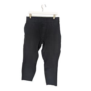 Spanx Cropped Flat Front High Rise Black Stretch Shapewear Pants Womens Size XL